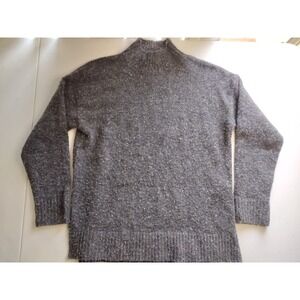 Well Worn Speckled‎ Mock Neck Sweater Charcoal Gray Size S